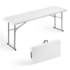 6FT Narrow Folding Table