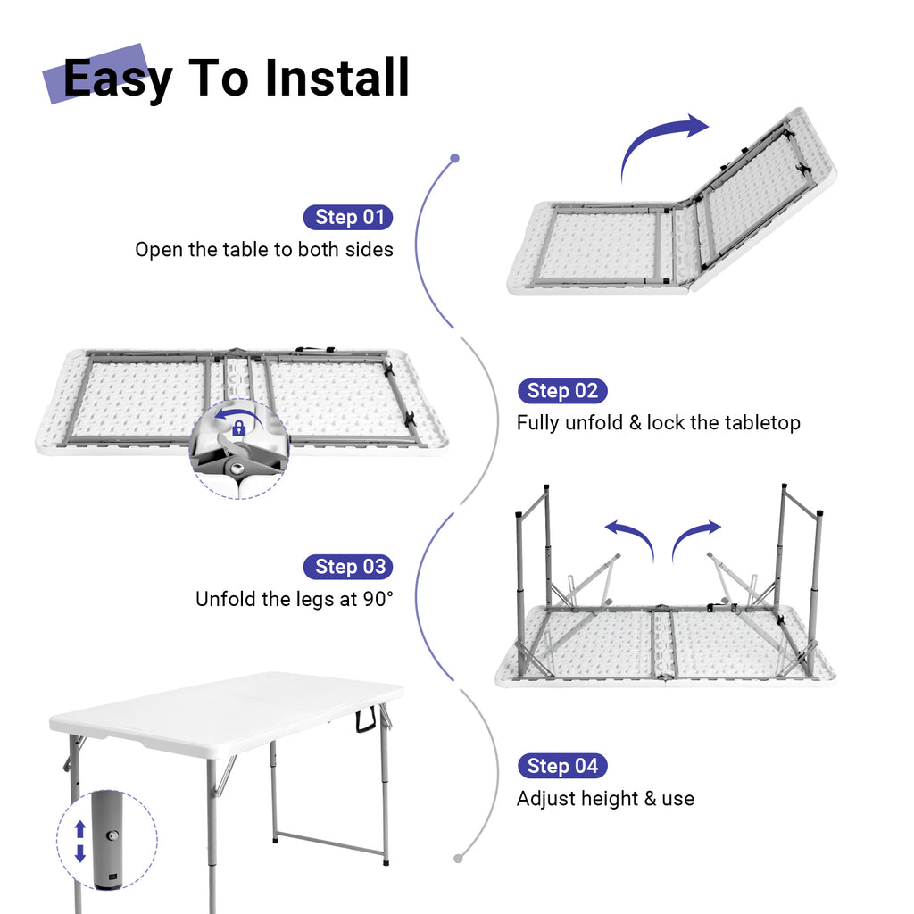4FT Folding Table