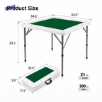 34.6" Folding Mahjong Table