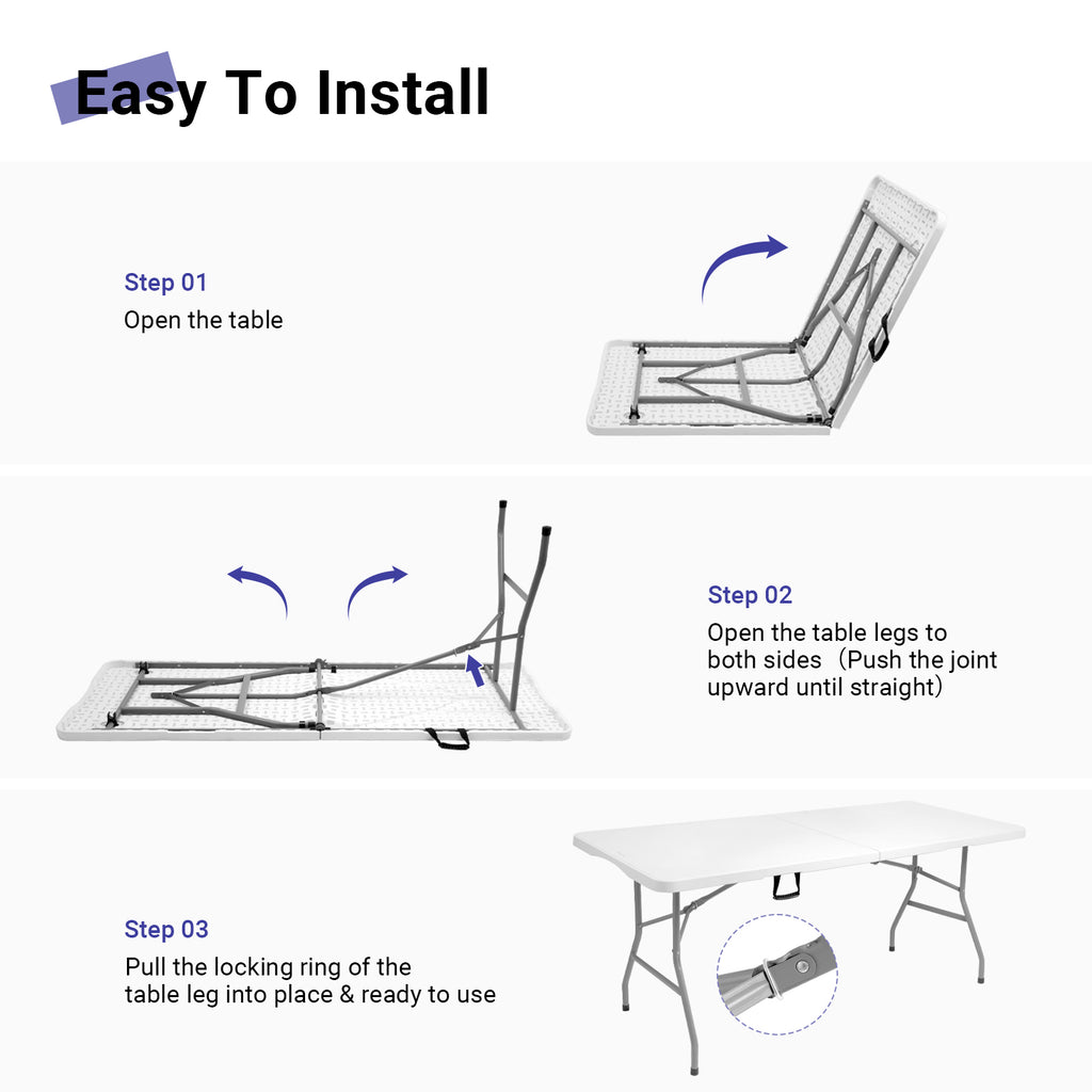6FT Folding Table