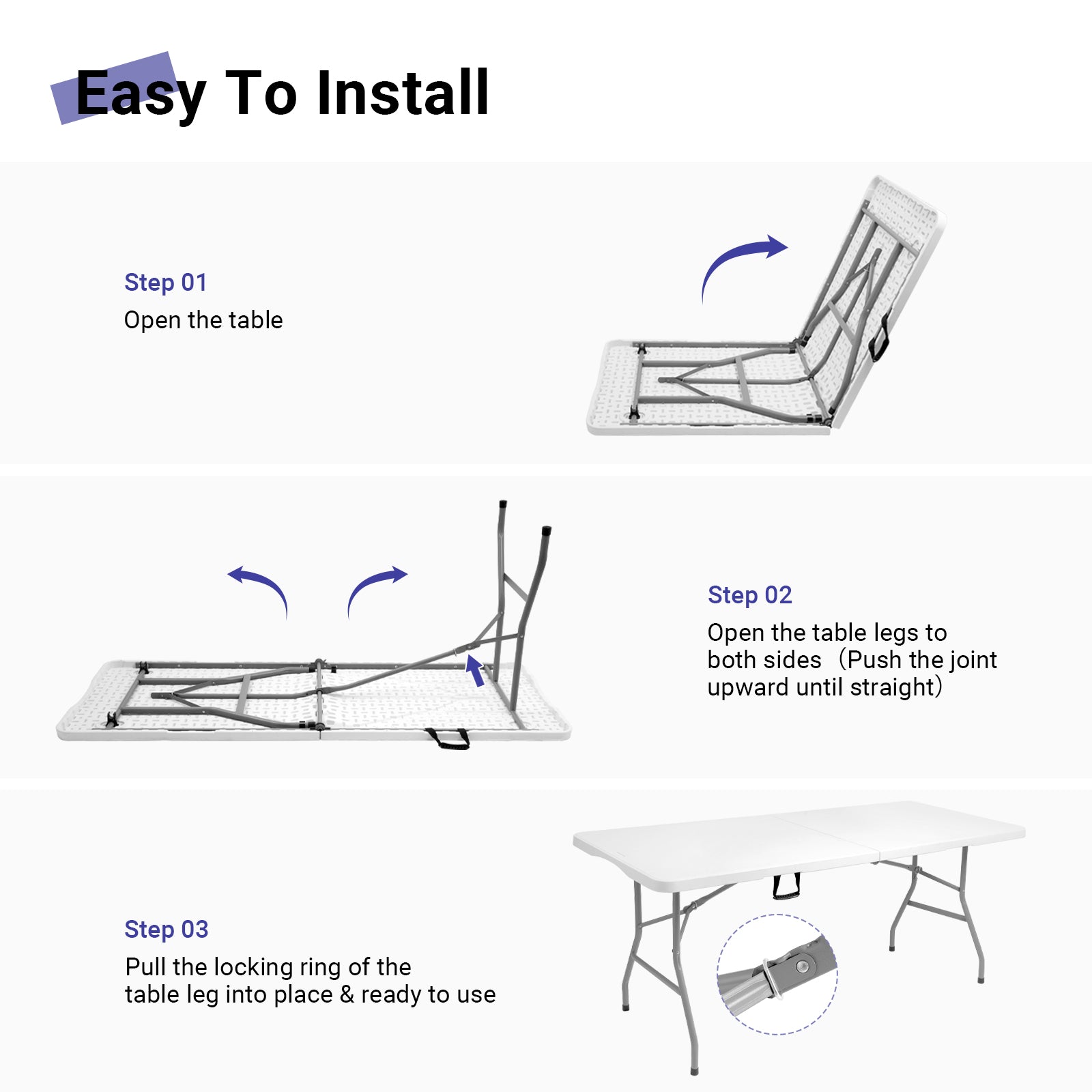 6FT Folding Table