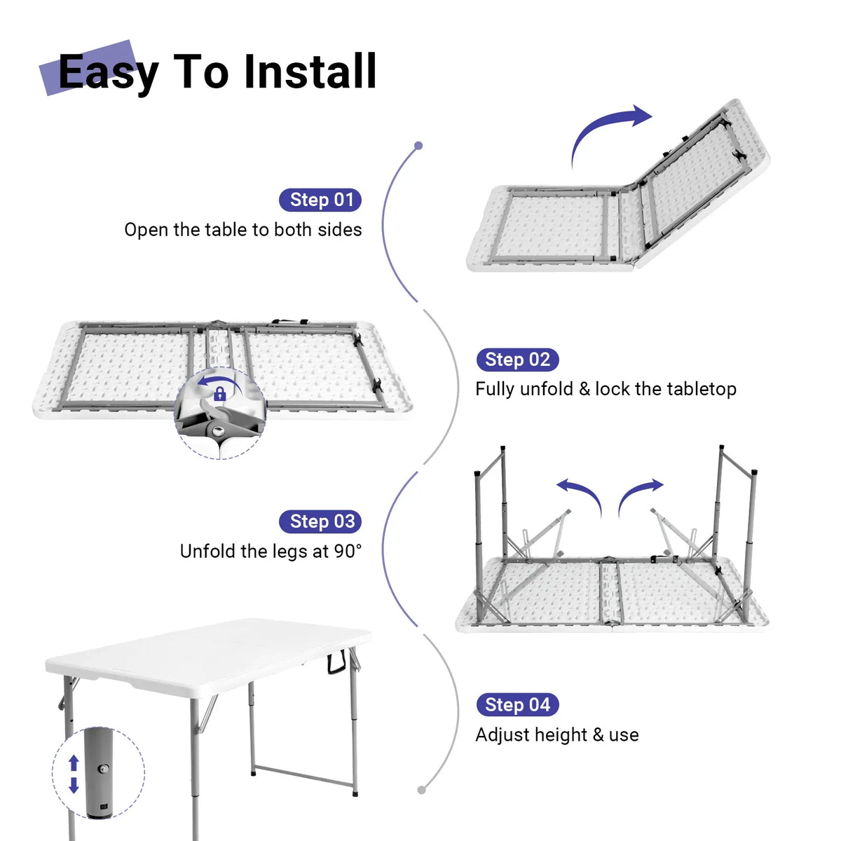 4FT Folding Table