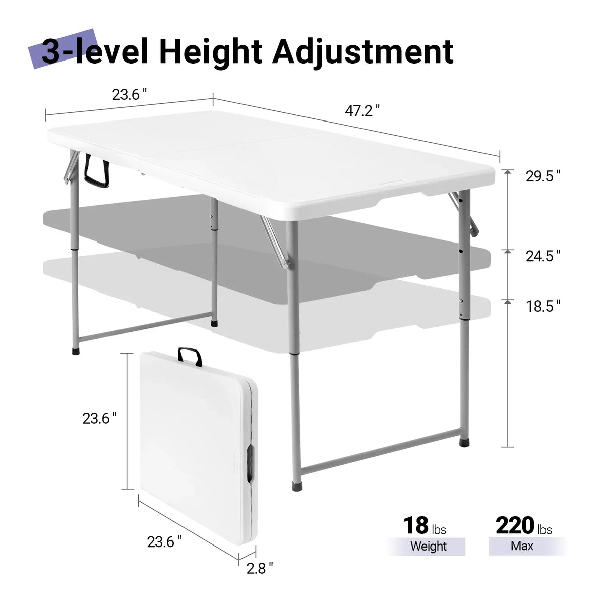 4FT Folding Table