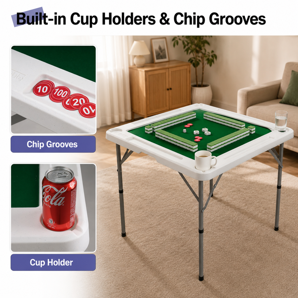 34.6" Folding Mahjong Table