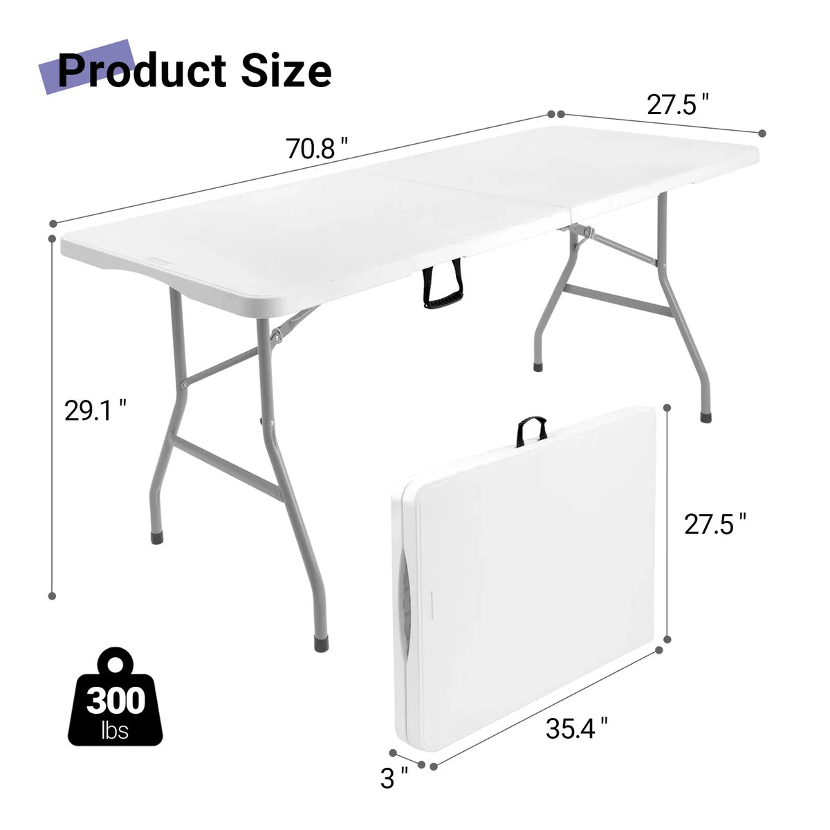 6FT Folding Table