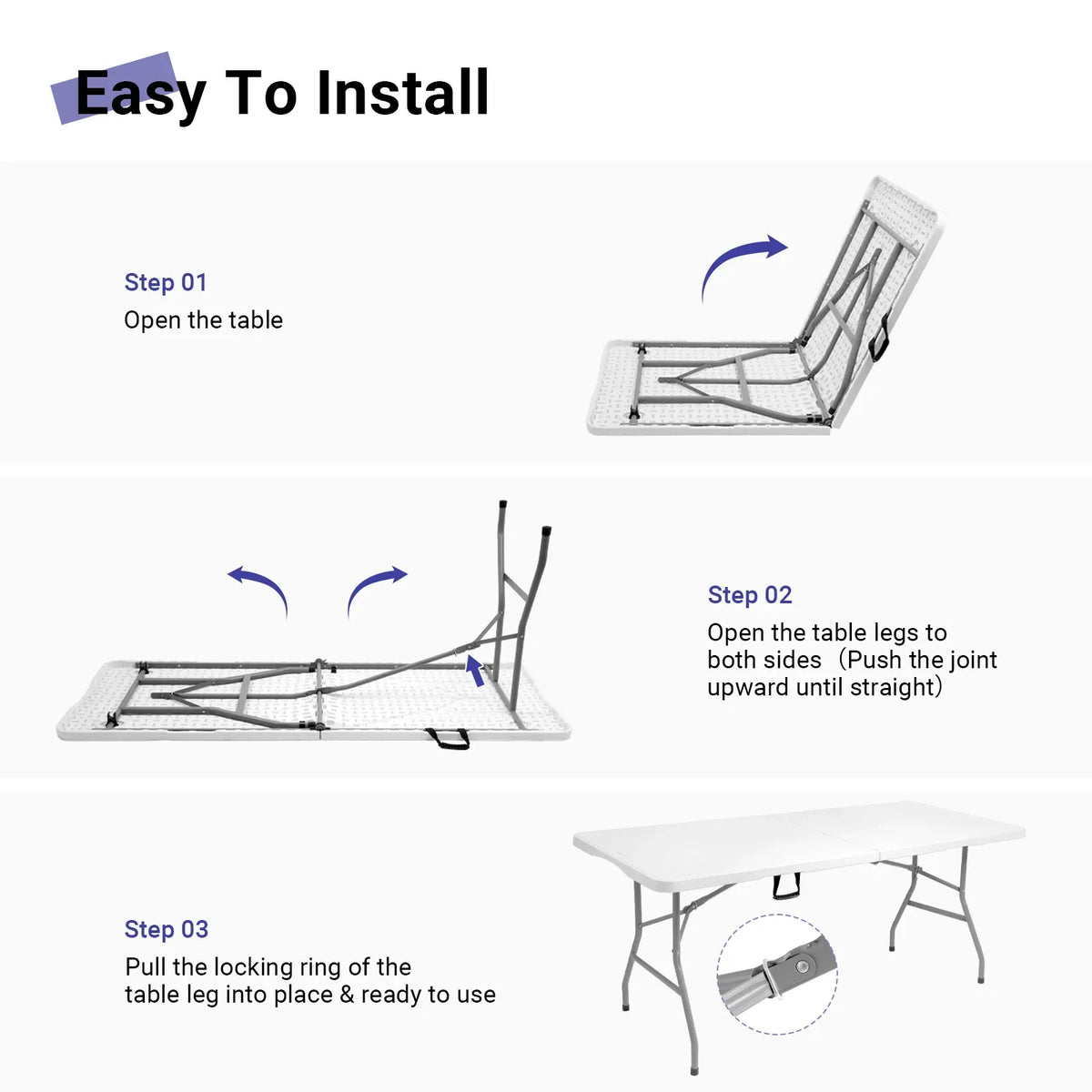 6FT Folding Table