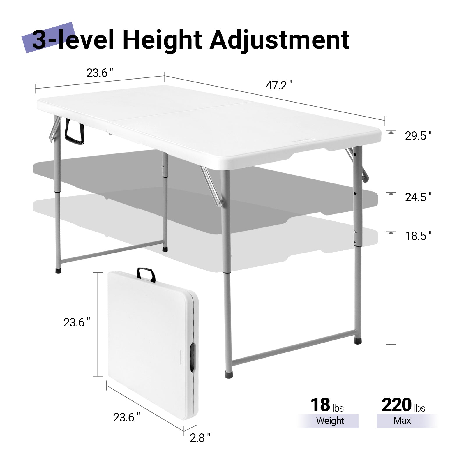 4FT Folding Table