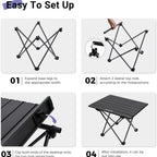 Compact Aluminum Folding Camping Table -9