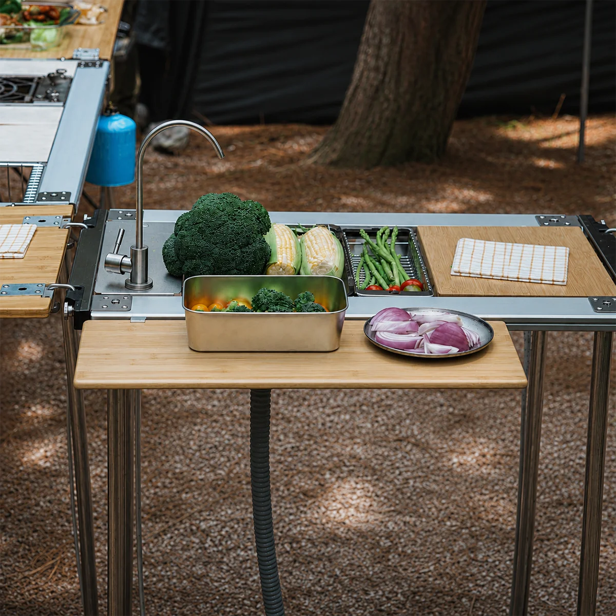 IGT Bamboo Side Extension Table