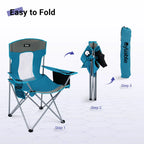Large Folding Camping Chair with Cooler Bag