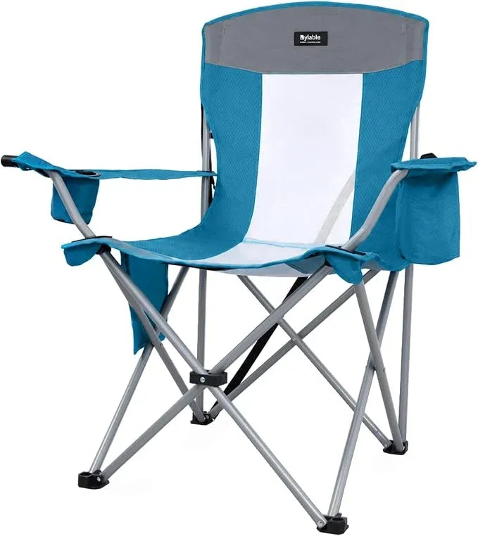 Oversize Folding Camping Chair with Cooler Bag