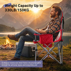 Oversize Folding Camping Chair with Cooler Bag