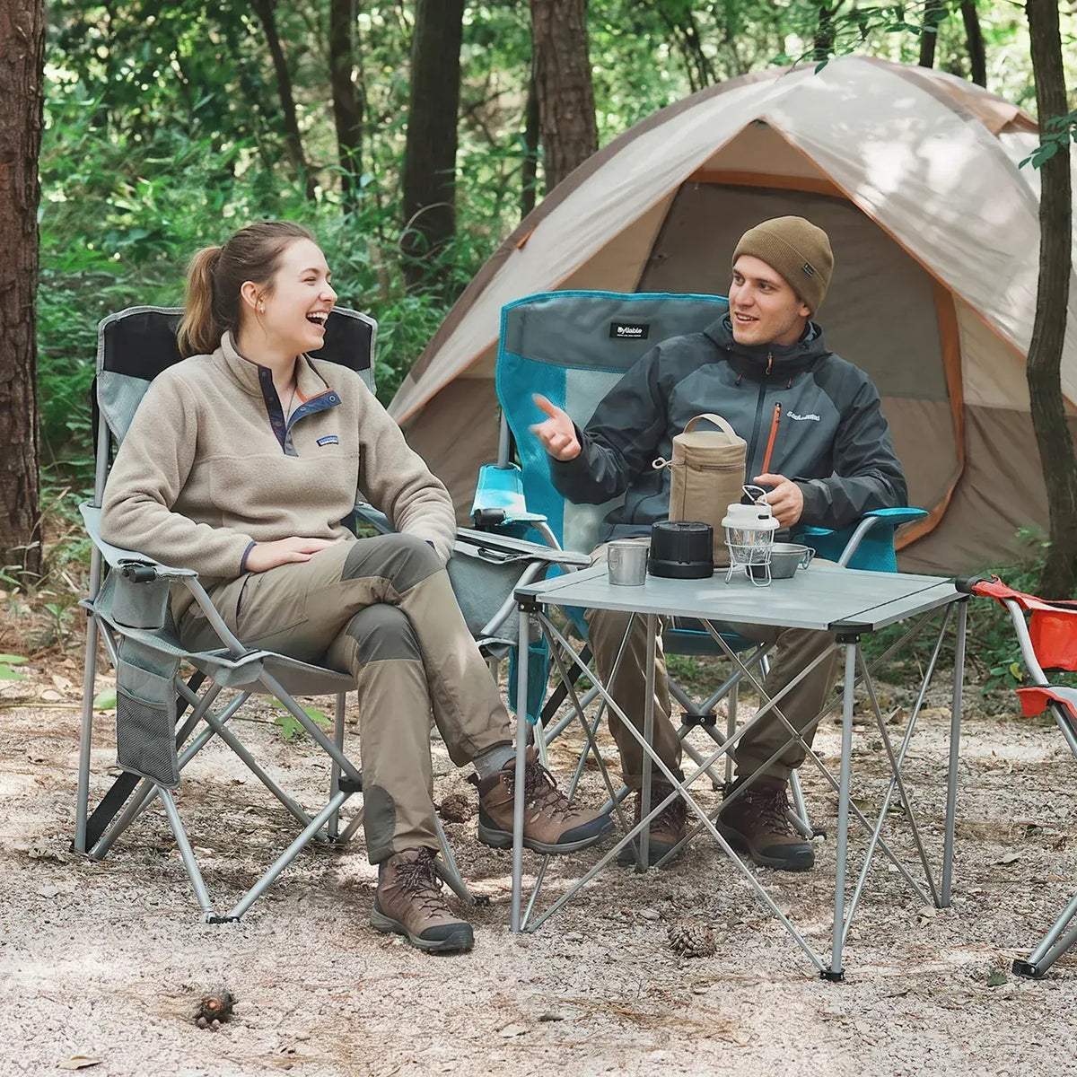 25.3" Portable Square Camping Table