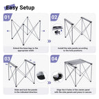 25.3" Portable Square Camping Table