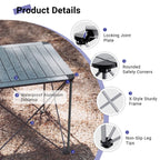 25.3" Portable Square Camping Table