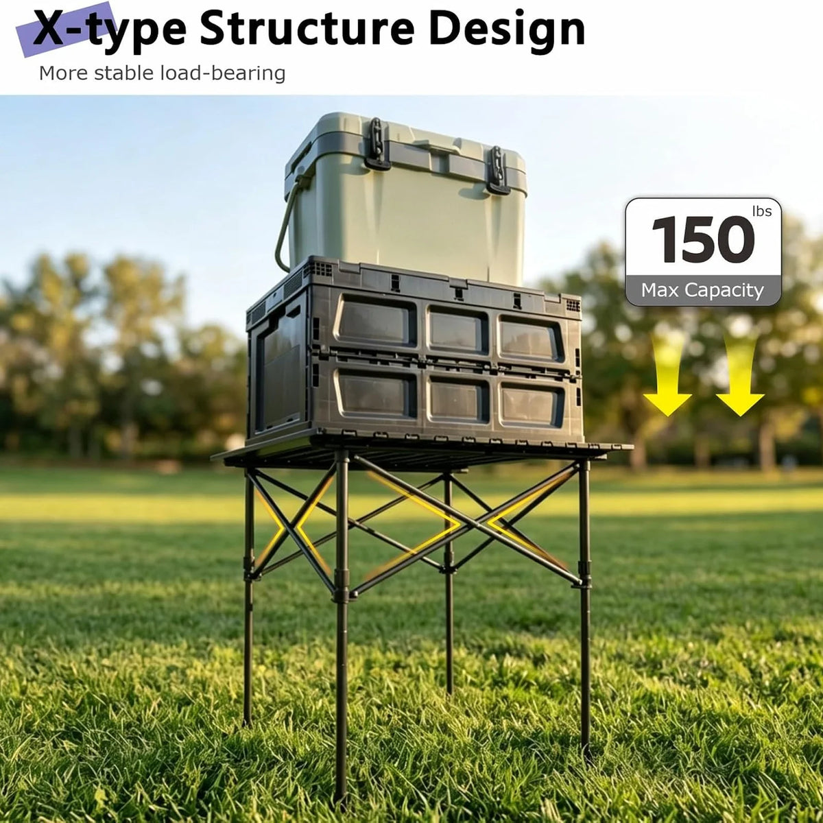 Square Aluminum Folding Camping Table-5