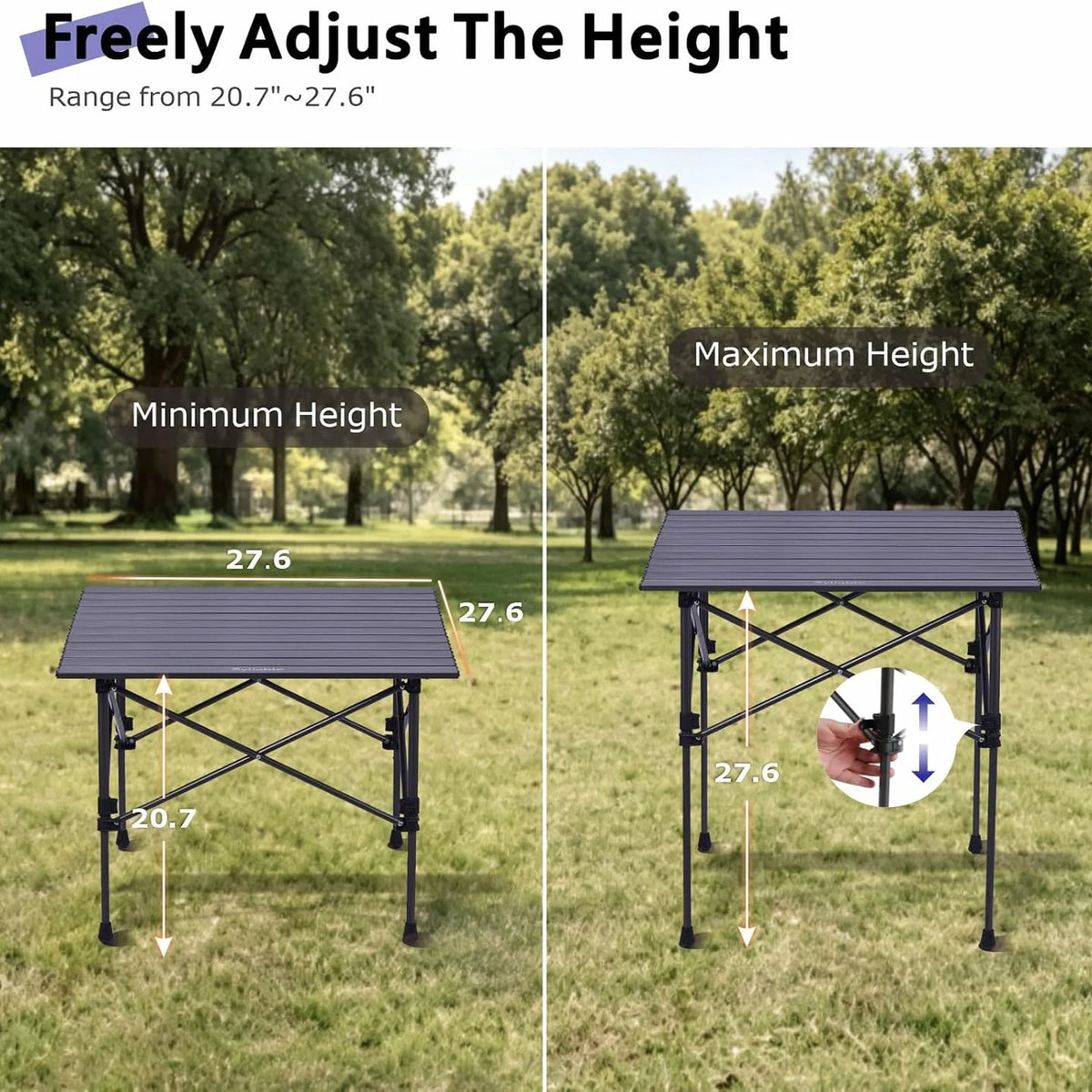 Square Aluminum Folding Camping Table-7