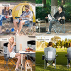 Wollker Folding Camping Chair with Cooler Bag