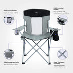 Wollker Folding Camping Chair with Cooler Bag